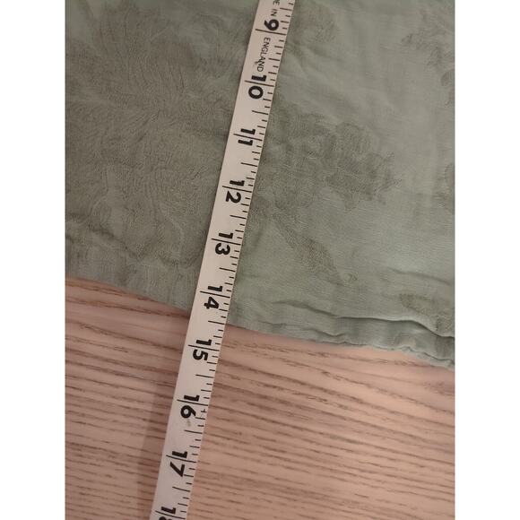 Bella Notte MARQUERITE Accent Pillow Linen‎ Whisper Edge & Ties, Eucalyptus NEW - Picture 4 of 5